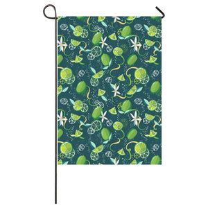 Lime ice flower pattern House Flag Garden Flag