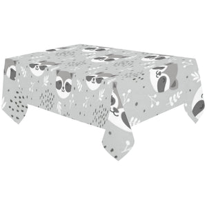 Cute raccoons leaves dot Tablecloth