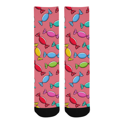 Colorful wrapped candy pattern Crew Socks