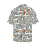 Beautiful deers Winter Christmas Men's All Over Print Hawaiian Shirt