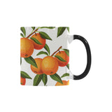 Oranges pattern background Morphing Mug Heat Changing Mug