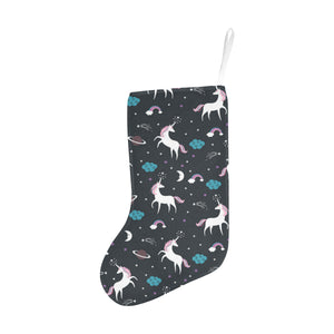 unicorn rainbows moon clound star pattern Christmas Stocking