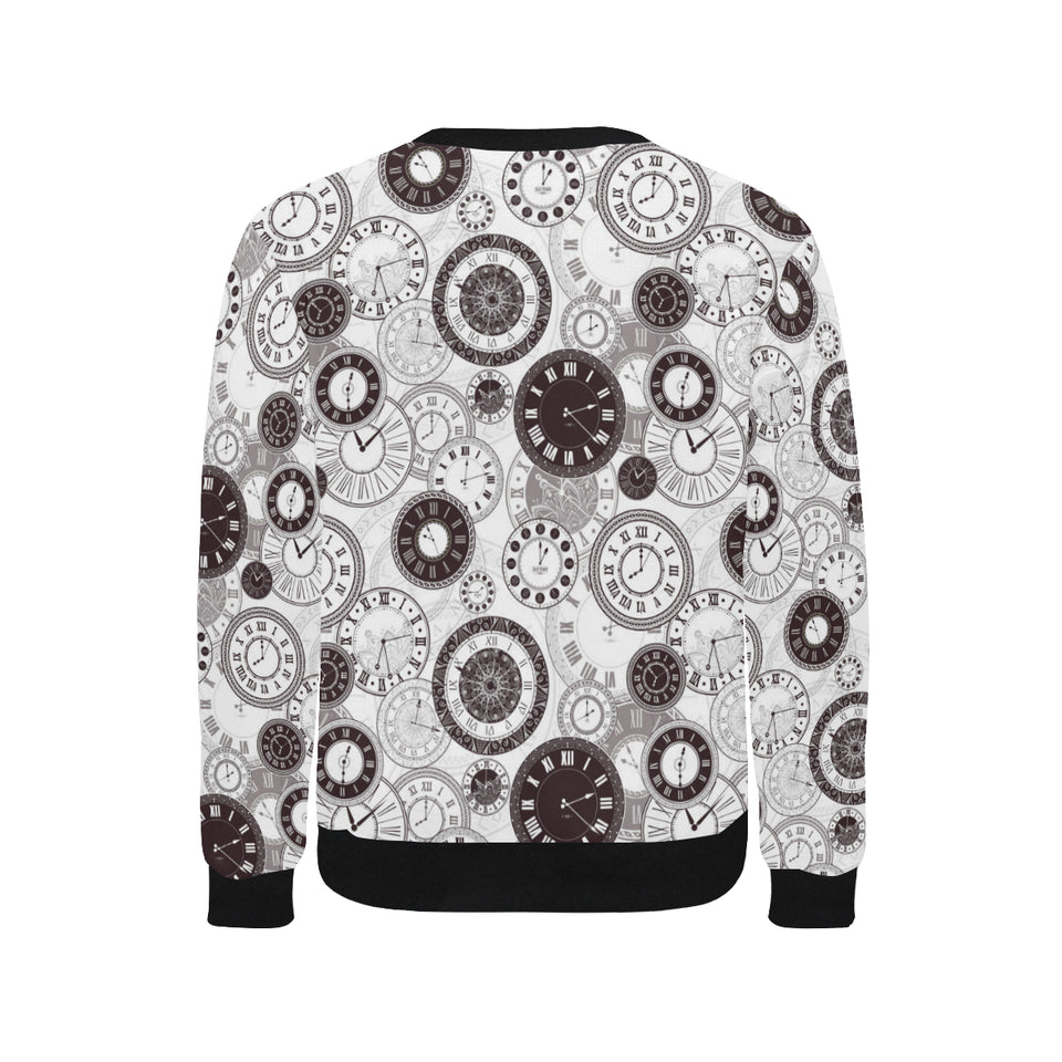 Classic vintage clock pattern Men's Crew Neck Sweatshirt