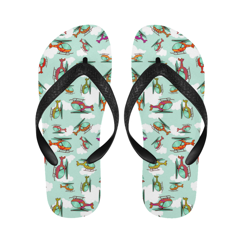 Helicopter design pattern Unisex Flip Flops