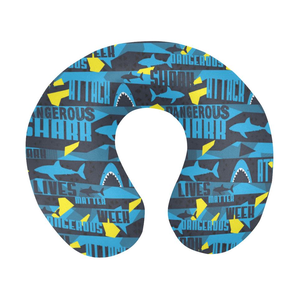 Shark dangerous U-Shaped Travel Neck Pillow