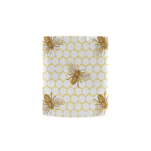 Bee honeycomb seamless design pattern Classical White Mug (Fulfilled In US)