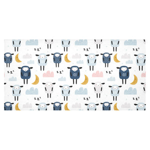 Cute sleeping sheep moon cloud pattern Tablecloth