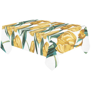 yellow tulips pattern Tablecloth