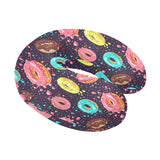 Colorful donut glaze pattern U-Shaped Travel Neck Pillow