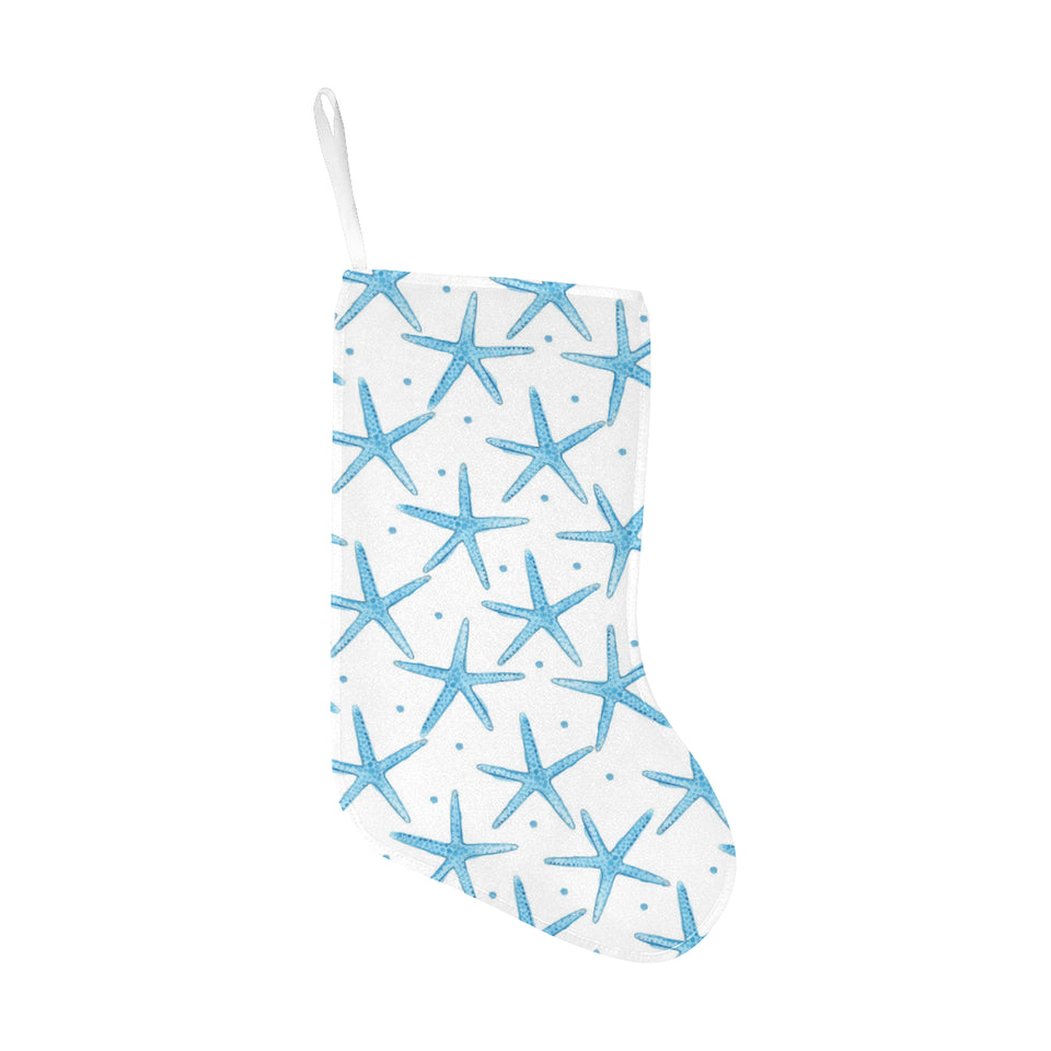 Watercolor starfish pattern Christmas Stocking