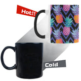 Pineapples pattern zigzag background Morphing Mug Heat Changing Mug