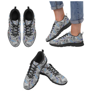 Skate Board Pattern Print Design 03 Women's Sneaker Shoes