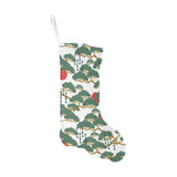 Bonsai red sun japanese pattern Christmas Stocking