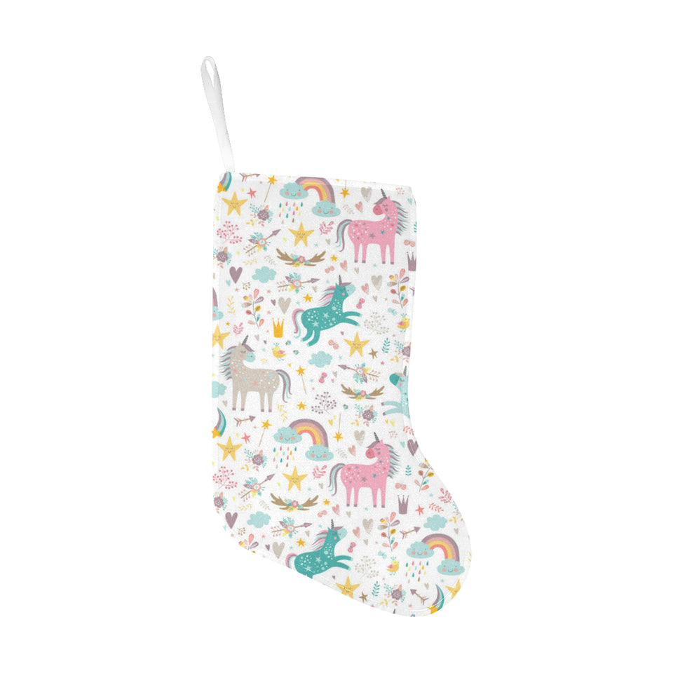 Colorful unicorn pattern Christmas Stocking