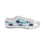polar bear winter snow pattern Men's Low Top Shoes White