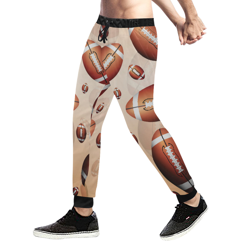 American football ball design pattern Unisex Casual Sweatpants