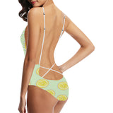 slice of lemon pattern Women's One-Piece Swimsuit