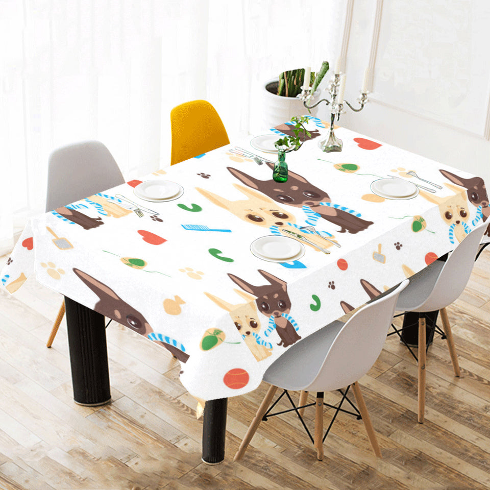 Cute Chihuahua dog pattern Tablecloth