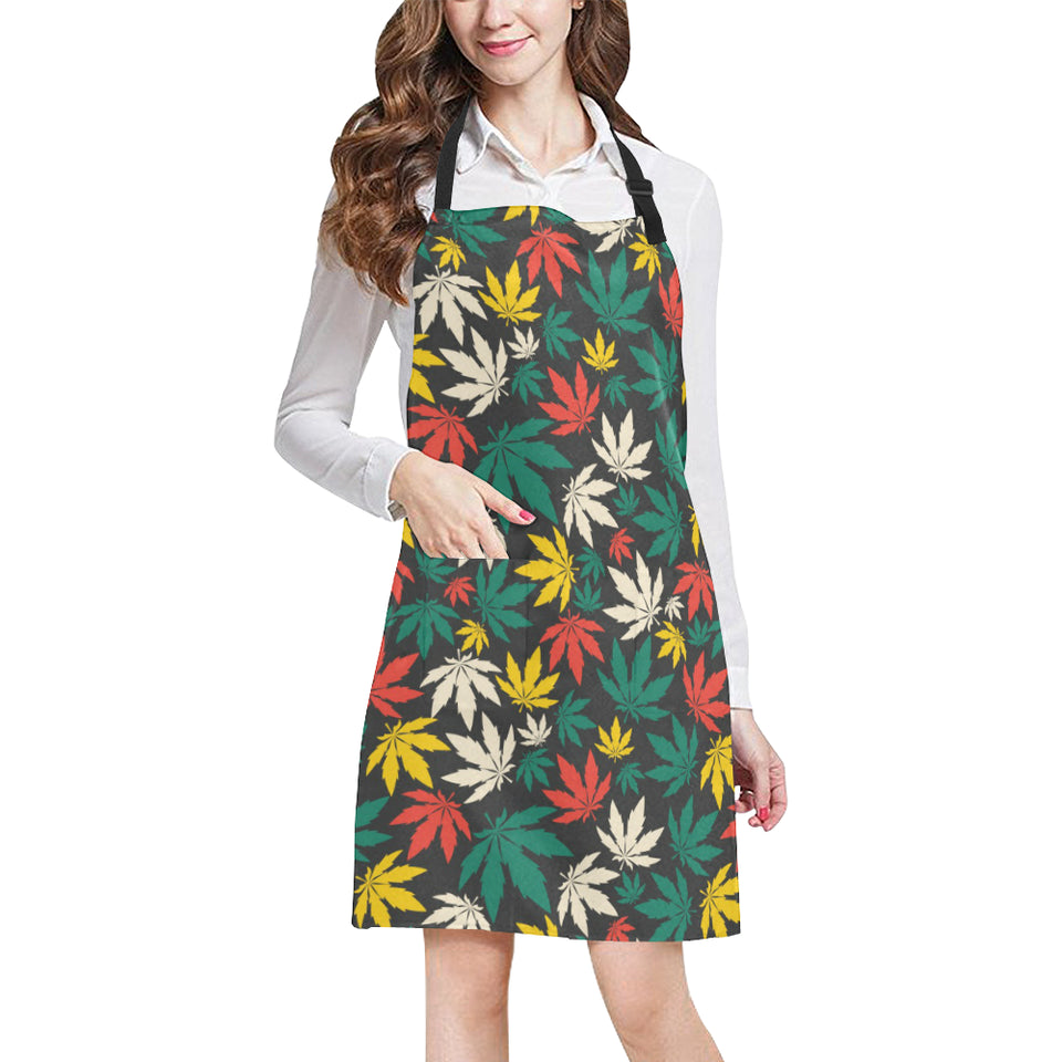 Canabis Marijuana Weed Pattern Print Design 02 All Over Print Adjustable Apron