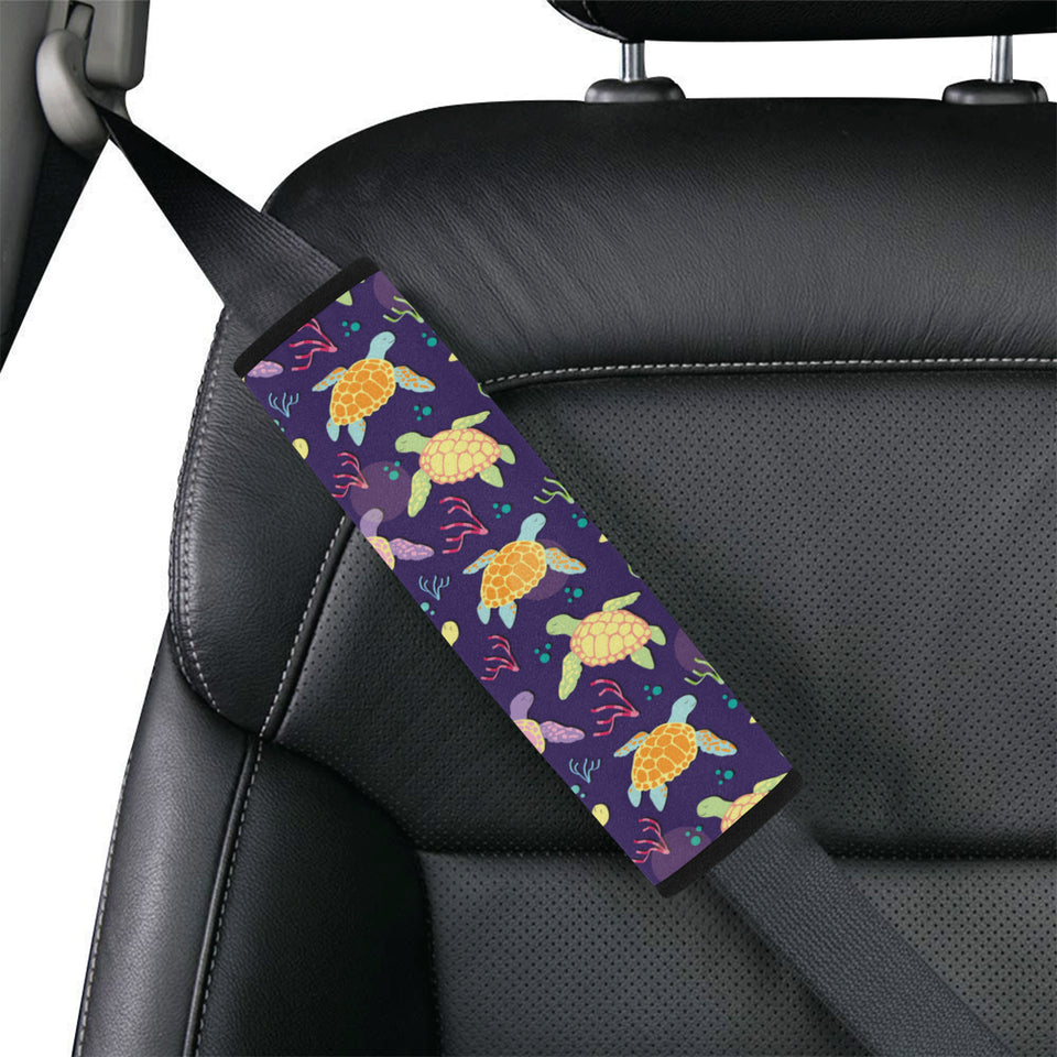 Colorful sea turtle pattern Car Seat Belt Cover
