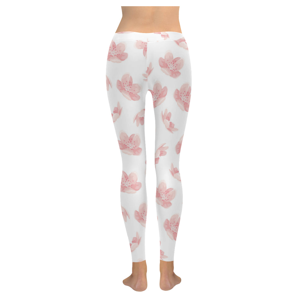 Pink sakura cherry blossom pattern Women's Legging Fulfilled In US