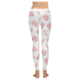 Pink sakura cherry blossom pattern Women's Legging Fulfilled In US