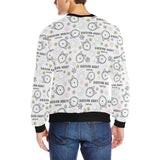 Siberian Husky design pattern Men's Crew Neck Sweatshirt