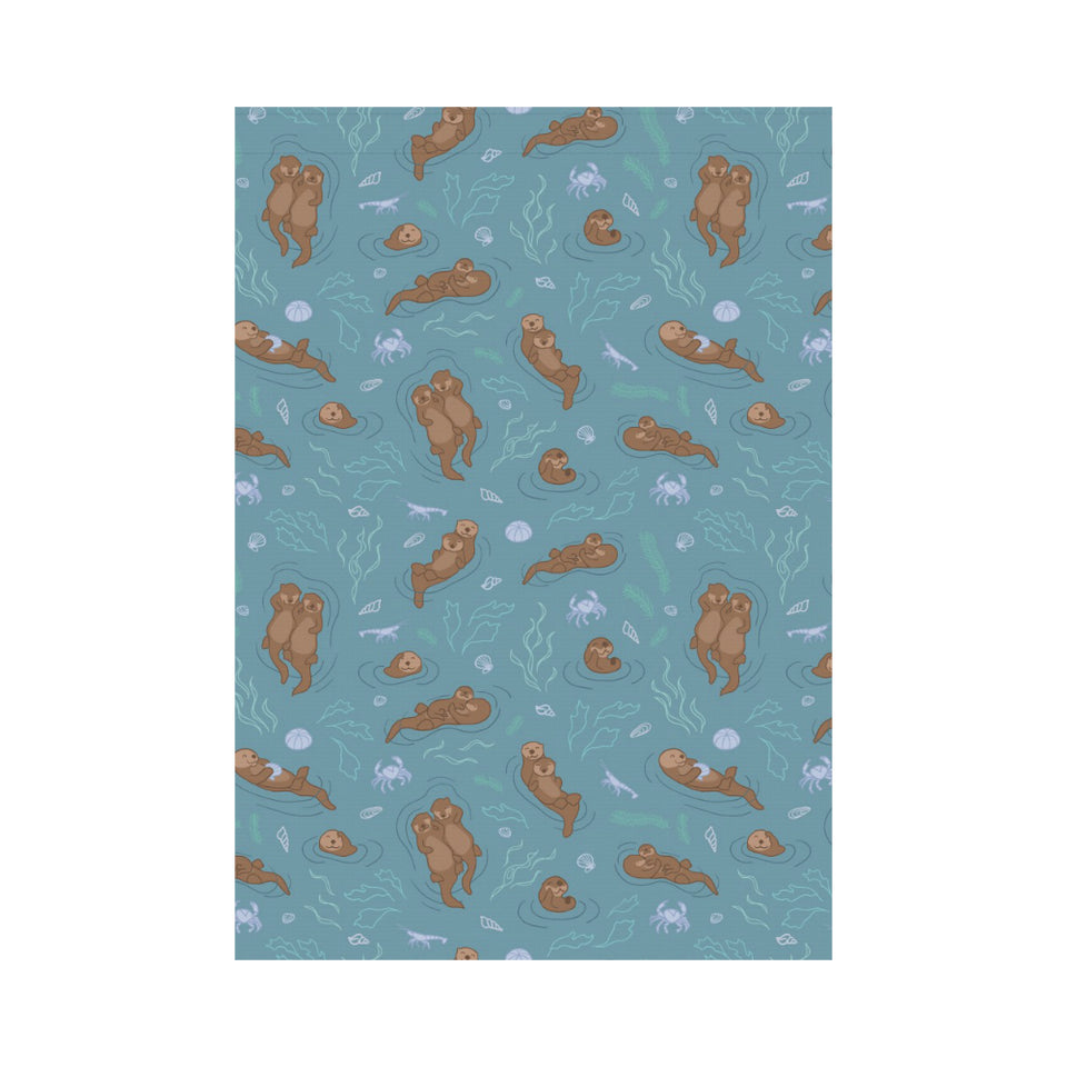 Sea otters pattern House Flag Garden Flag