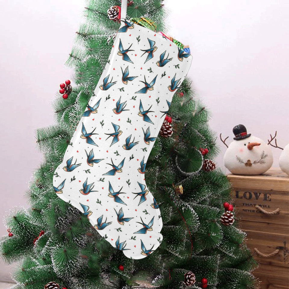 Swallow Pattern Print Design 04 Christmas Stocking