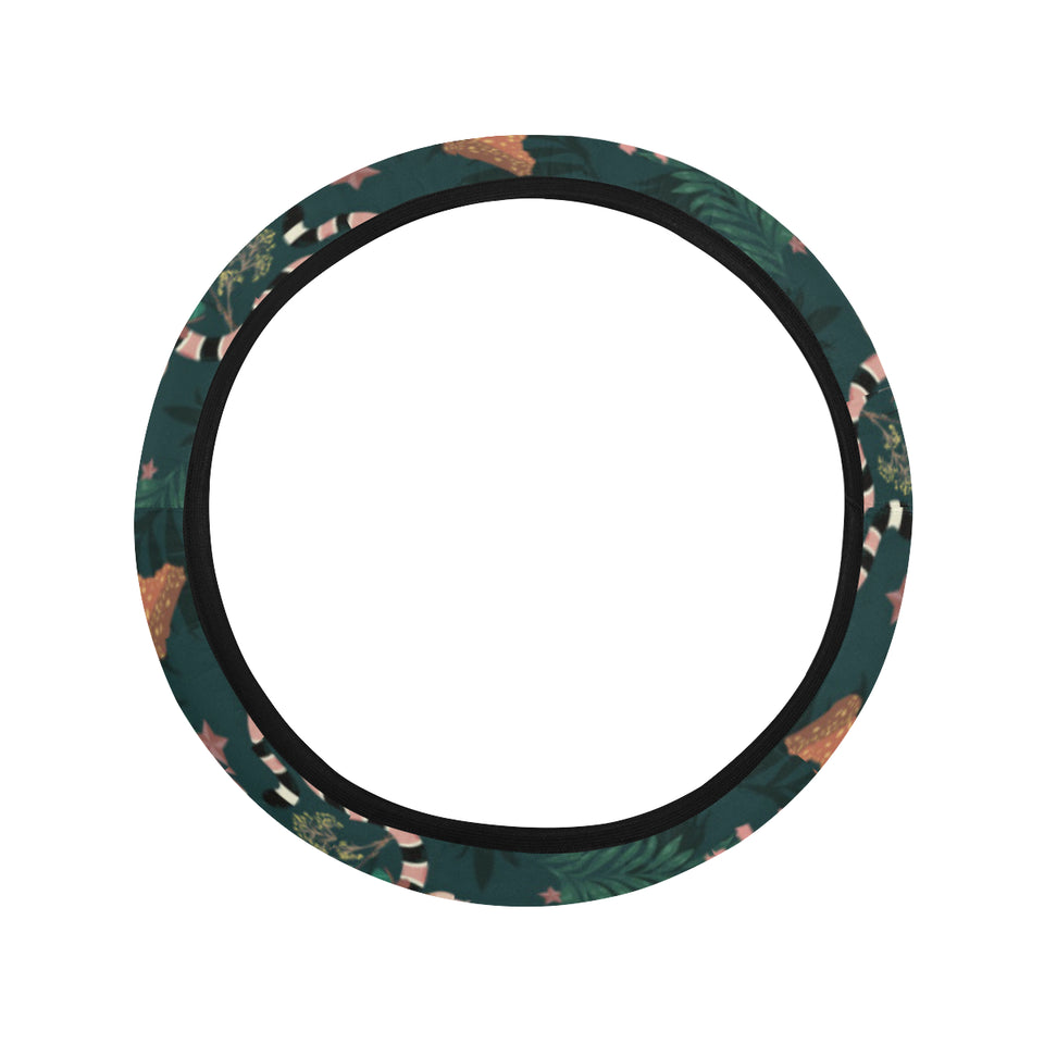 Snake forest pattern Car Steering Wheel Cover