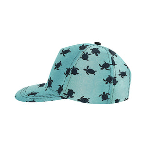 Sea turtle with blue ocean backgroud All Over Print Snapback Cap