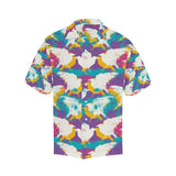 Colorful crow illustration pattern Men's All Over Print Hawaiian Shirt