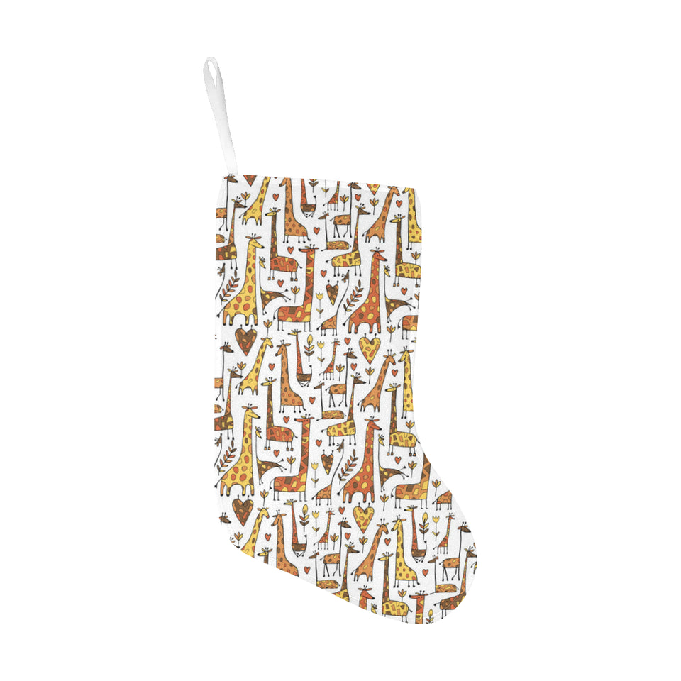 Giraffe Pattern Print Design 04 Christmas Stocking