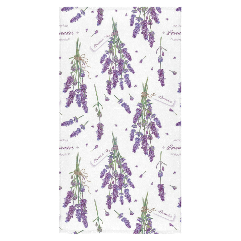 lavender flower design pattern Bath Towel