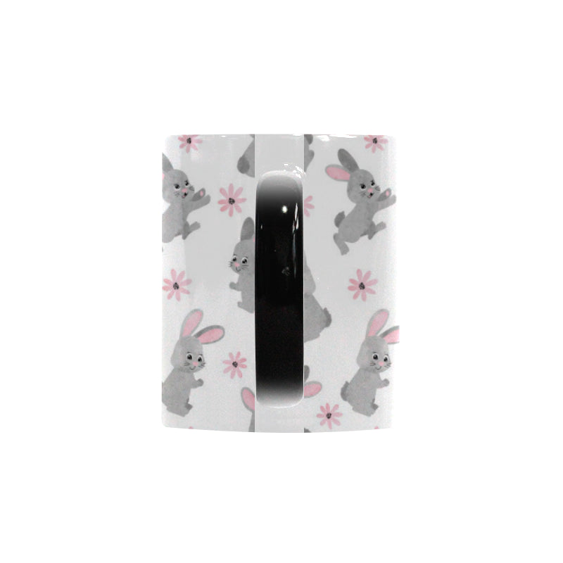 Watercolor cute rabbit pattern Morphing Mug Heat Changing Mug