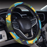 Colorful parrot flower pattern Car Steering Wheel Cover