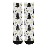 Christmas tree holly snow star pattern Crew Socks