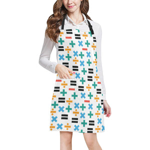 Math Pattern Print Design 05 All Over Print Adjustable Apron