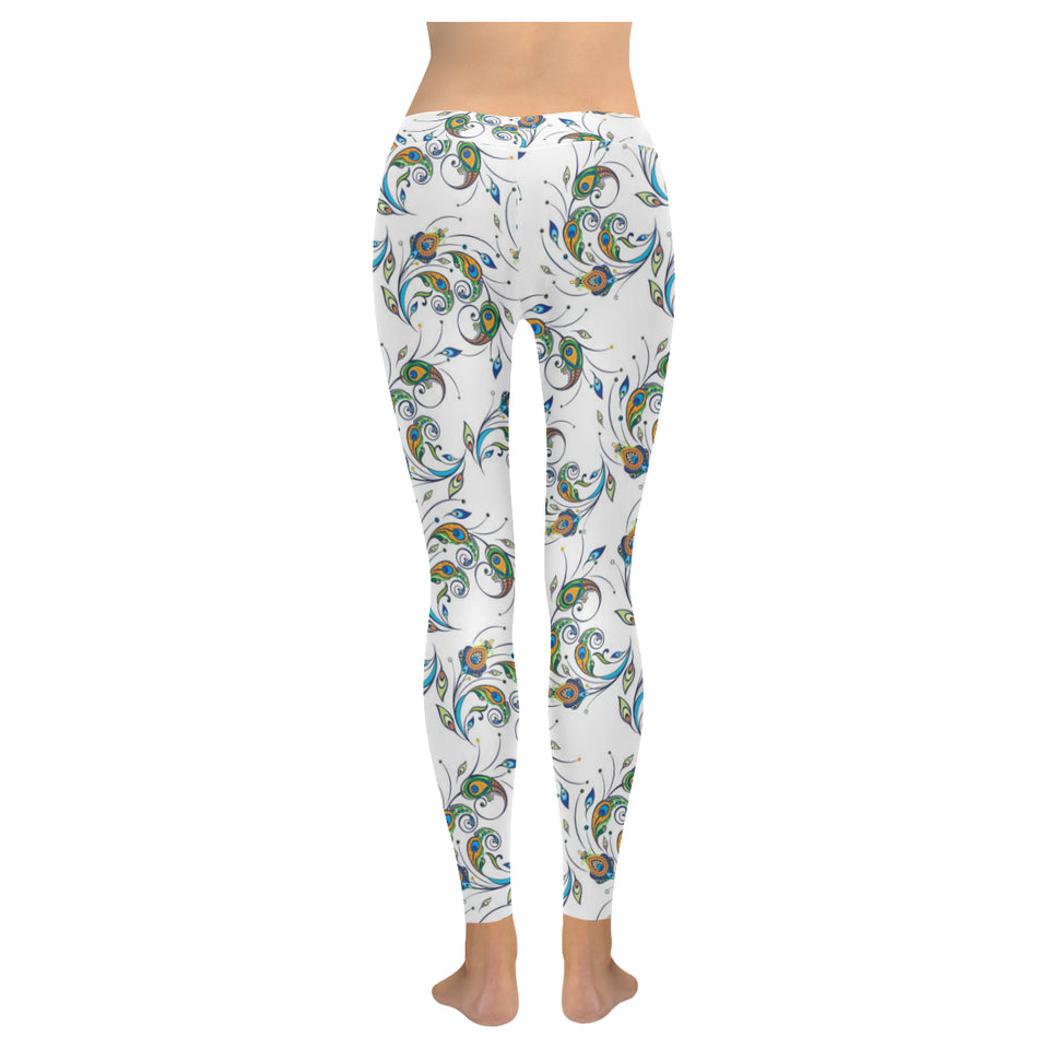 Peacock feather pattern Women's Legging Fulfilled In US