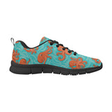 Octopus turquoise background Women's Sneaker Shoes