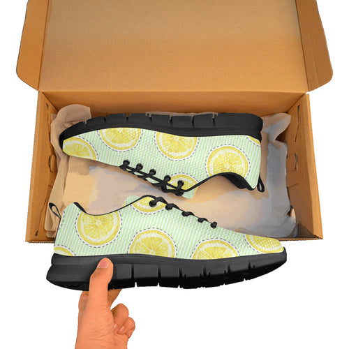 slice of lemon pattern Women's Sneaker Shoes