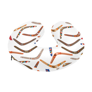 Boomerang Australian aboriginal ornament pattern U-Shaped Travel Neck Pillow
