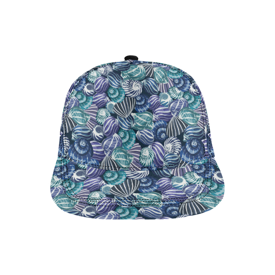 Shell design pattern All Over Print Snapback Cap