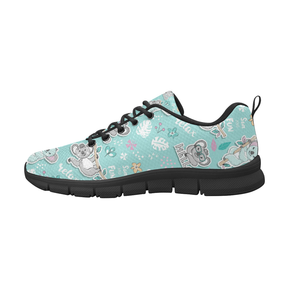 Cute koalas blue background pattern Men's Sneaker Shoes