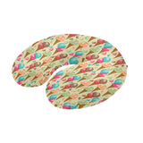 Colorful ice cream pattern U-Shaped Travel Neck Pillow