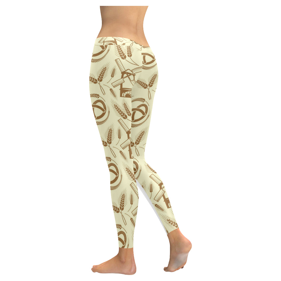 Windmill Wheat pattern Women's Legging Fulfilled In US