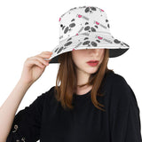 Hand Drawn faces of pandas pattern Unisex Bucket Hat