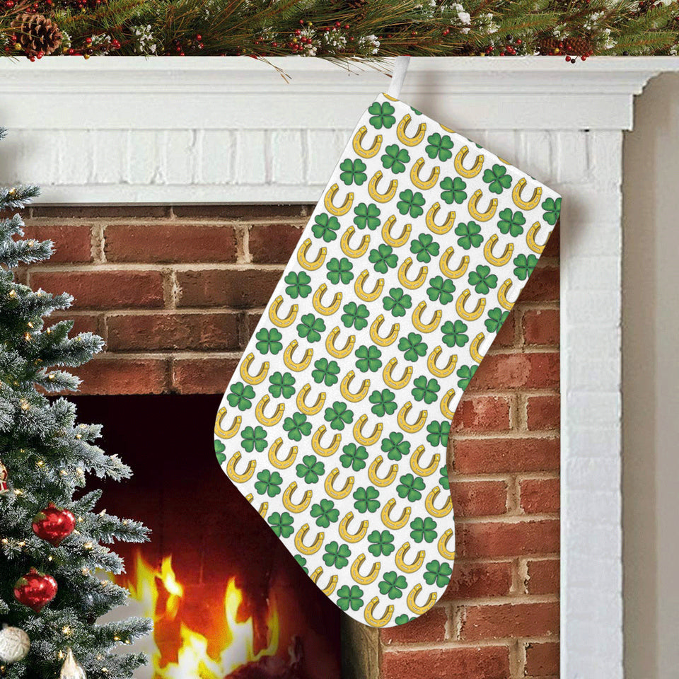 Horseshoes Pattern Print Design 04 Christmas Stocking