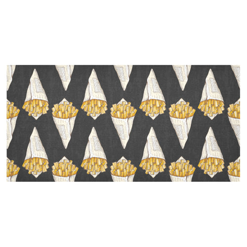 French fries dark background Tablecloth