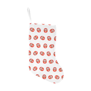 Daruma japanese wooden doll pattern Christmas Stocking